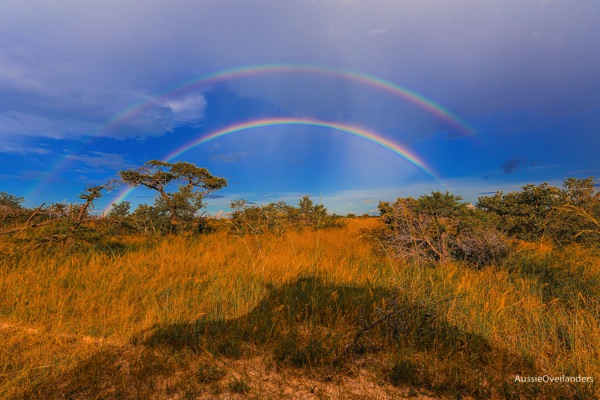 Double rainbow in Hwange, Zimbabwe